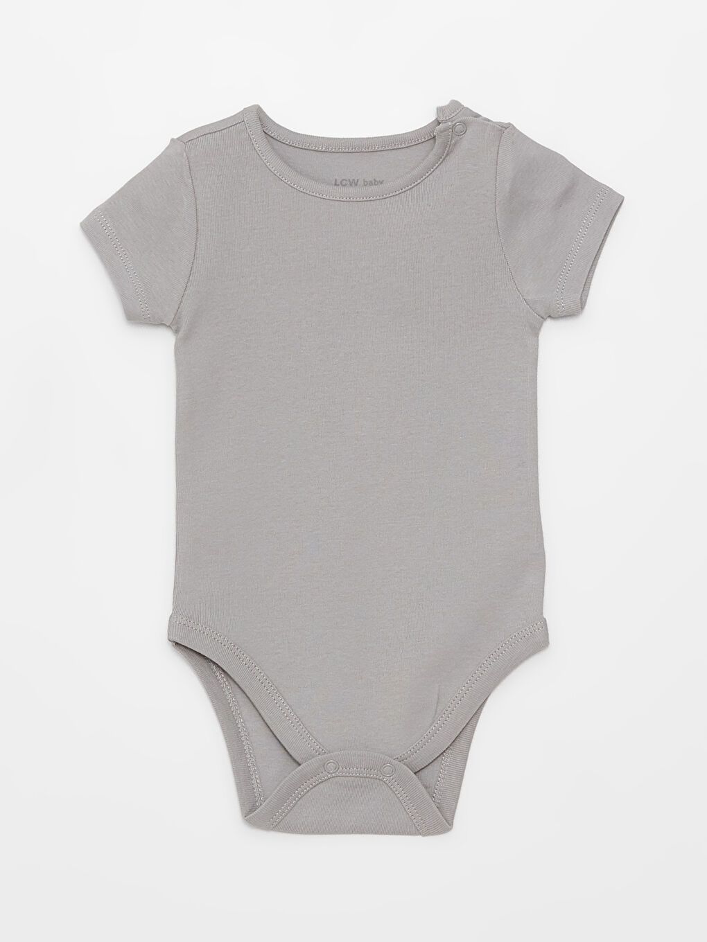 Gri Bisiklet Yaka Kısa Kollu Erkek Bebek Çıtçıtlı Body 3'lü-11