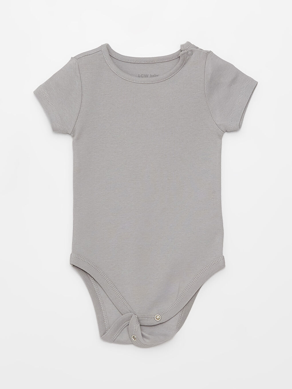 Gri Bisiklet Yaka Kısa Kollu Erkek Bebek Çıtçıtlı Body 3'lü-12