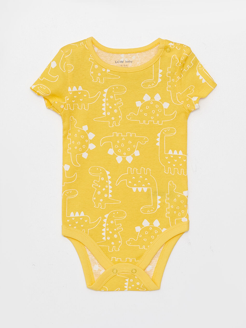 Crew Neck Short Sleeve Printed Baby Boy Bodysuit with Snap Crotch 2-Pack-2