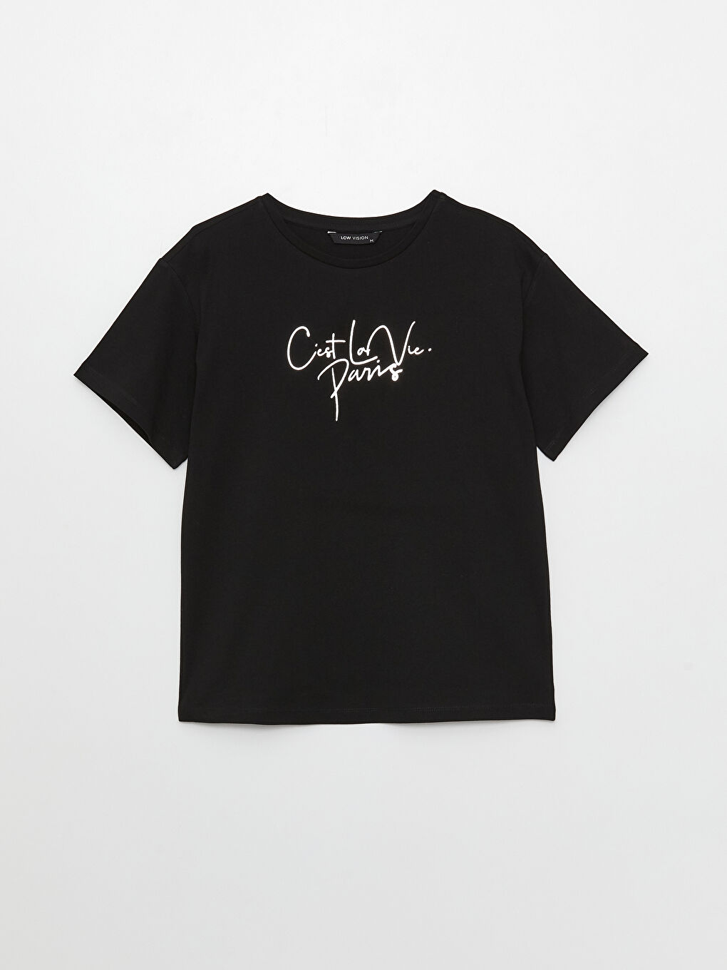 Crew Neck Printed Short Sleeve Women's T-Shirt-5