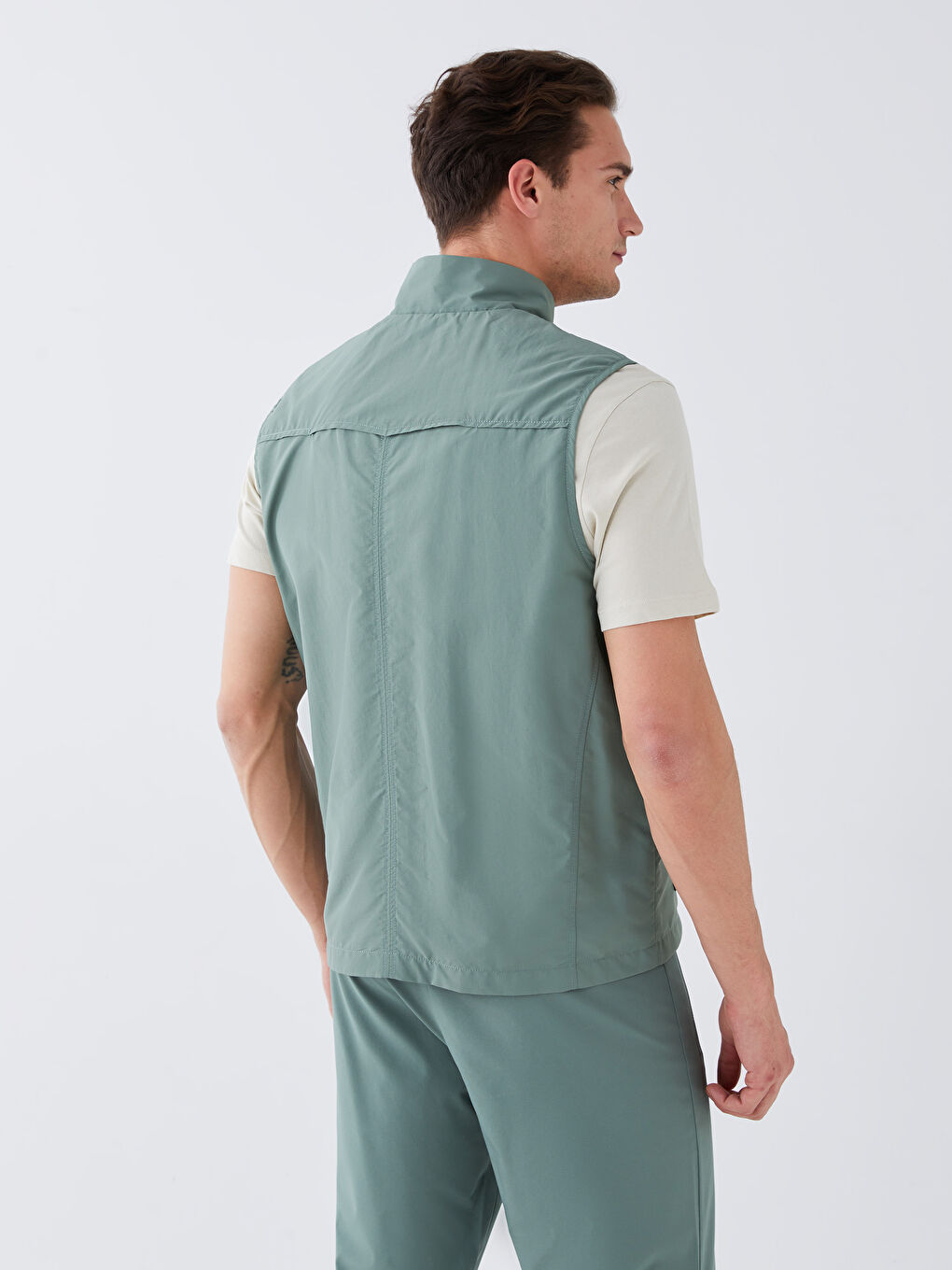 Standardni kroj prsluk za lov sa uspravnom kragnom - Muški-4