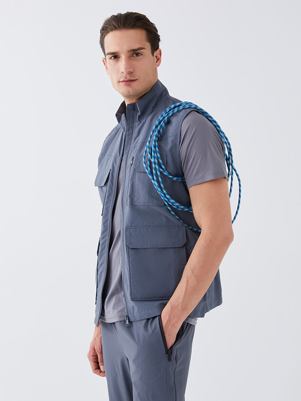 Standard Fit Funnel Neck Men's Hunting Waistcoat -S36294Z8-HFP
