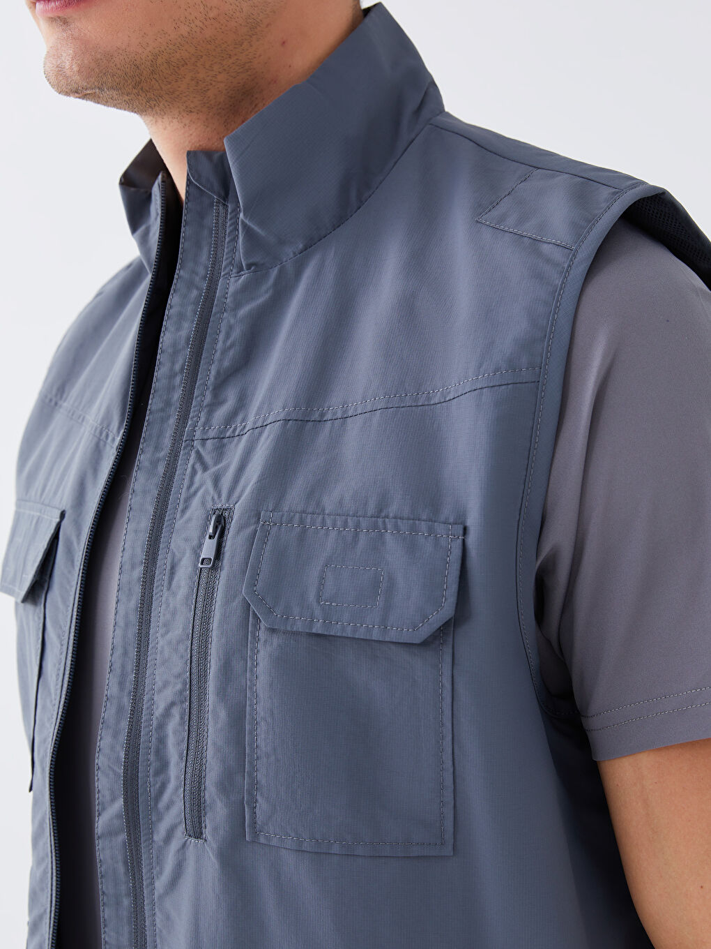 Standard Fit Funnel Neck Men's Hunting Waistcoat -S36294Z8-HFP
