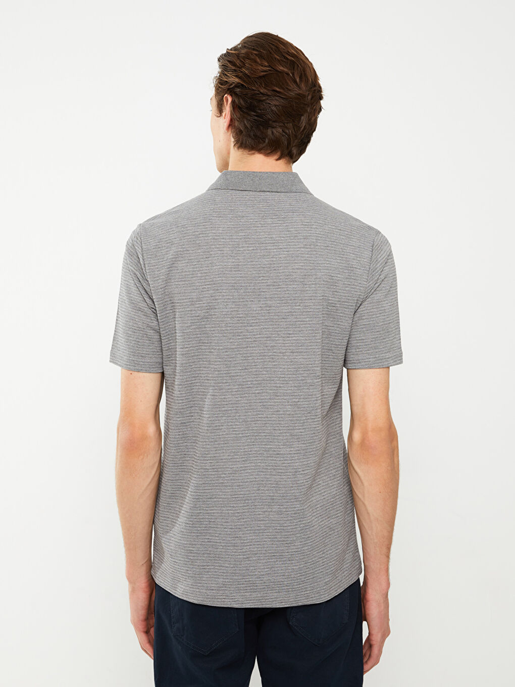 Polo Neck Short Sleeve Pique Men's T-Shirt-4