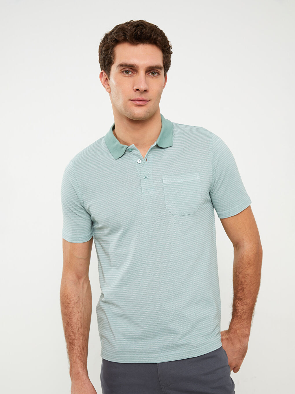 LCWAIKIKI Classic Polo Neck Short Sleeve Pique Men's T-Shirt -S36308Z8-MJZ