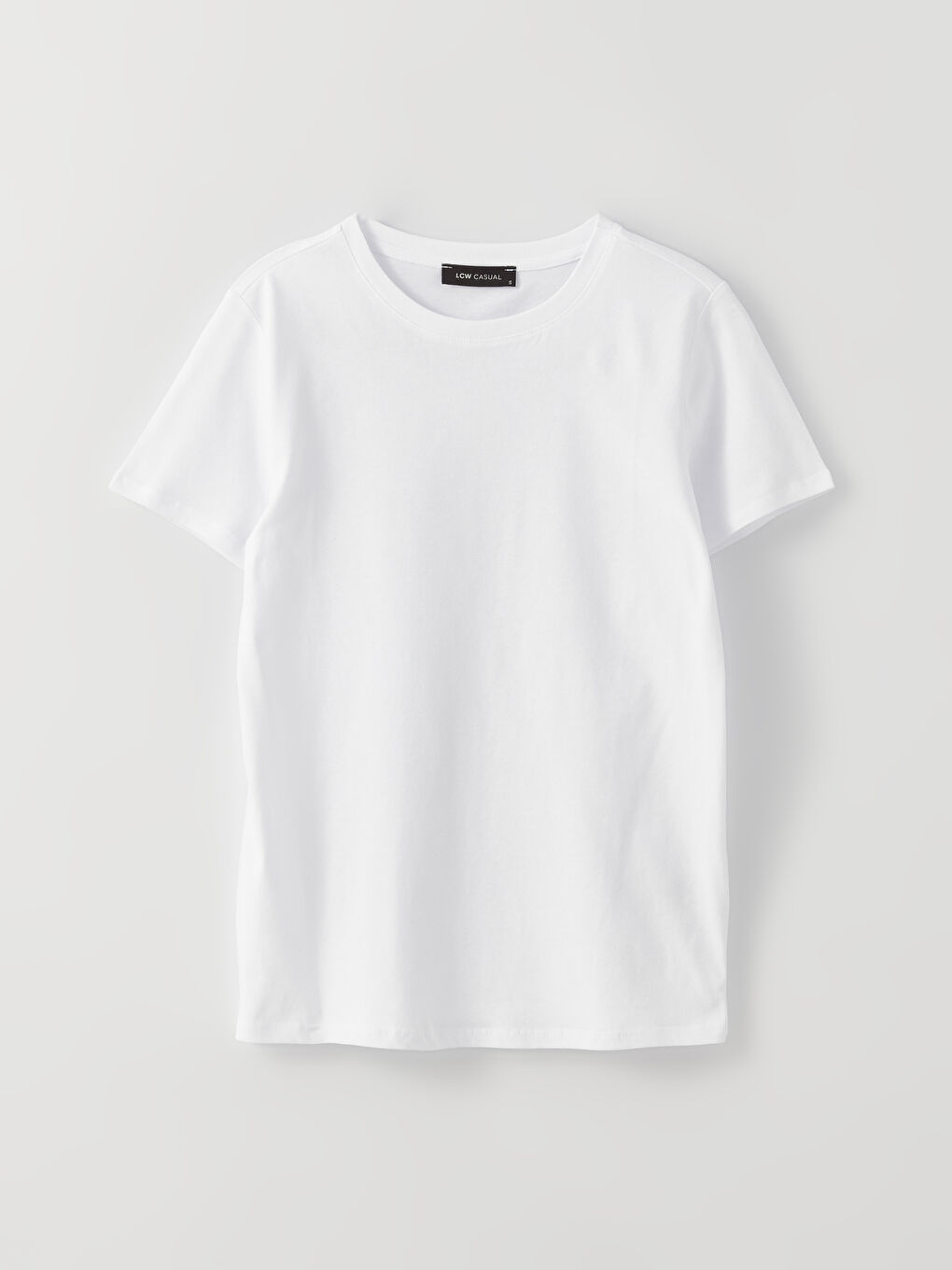 Crew Neck Plain Short Sleeve Women's T-Shirt-5