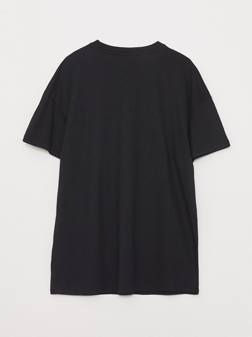 Crew Neck Straight Short Sleeve Oversize Cotton Women's T-Shirt-6