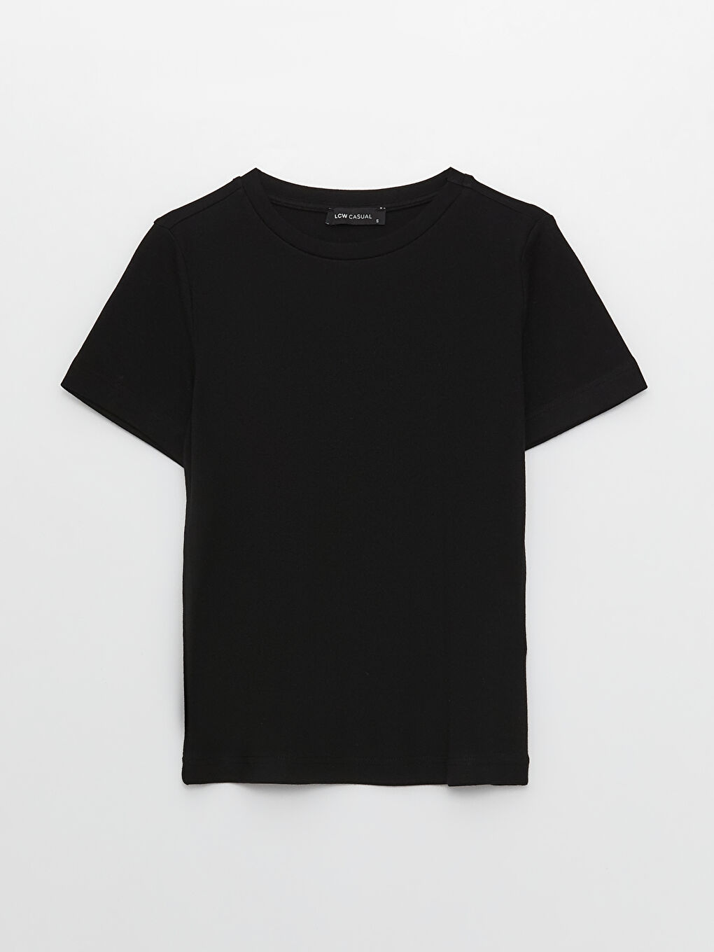 Crew Neck Plain Short Sleeve Women's T-Shirt-5