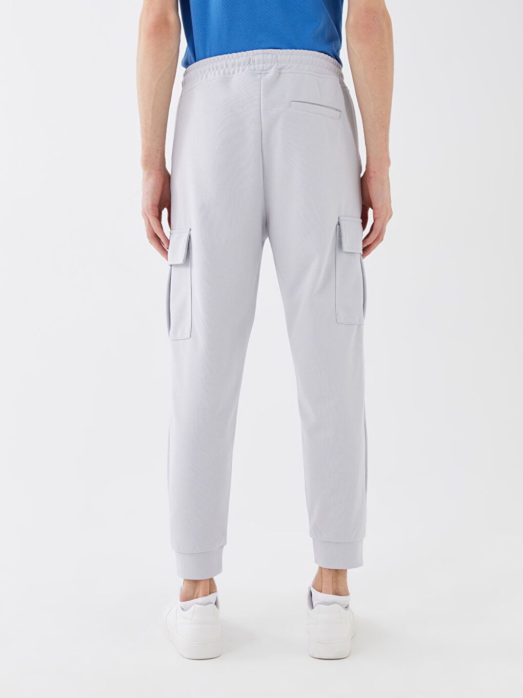 Ерлерге арналған стандартты пішім саржа карго шалбар-4