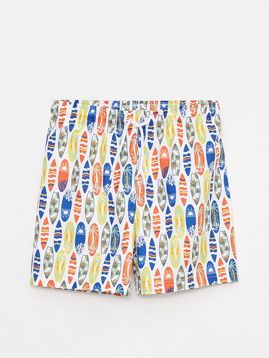 Elastic Waist Patterned Boy's Swim Shorts -S36371Z4-LU7