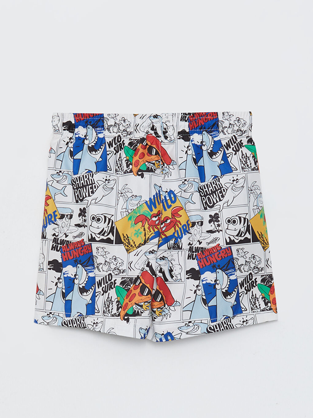 Elastic Waist Printed Boy's Swim Shorts -S36375Z4-LU7