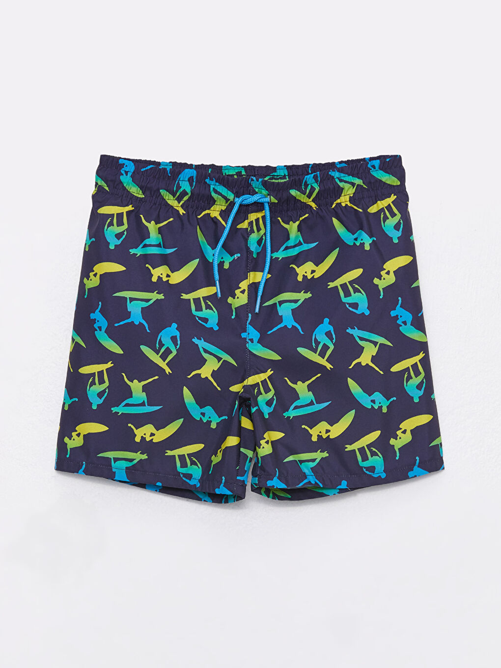 Elastic Waist Patterned Boy's Swim Shorts -S36378Z4-LSJ