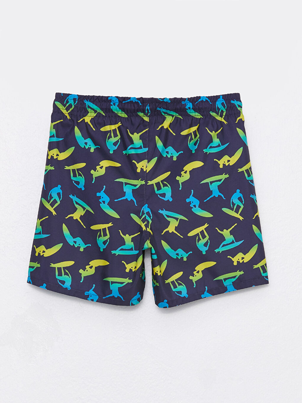 Elastic Waist Patterned Boy's Swim Shorts -S36378Z4-LSJ