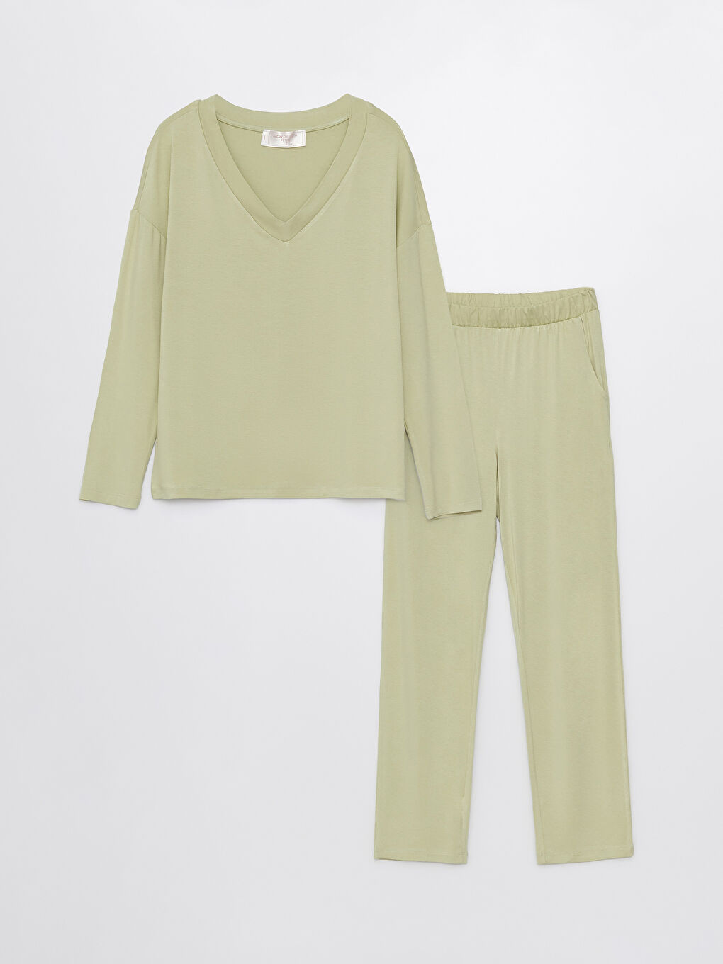 LC Waikiki Women's V Neck Plain Pyjama Set -S36408Z8-G7P