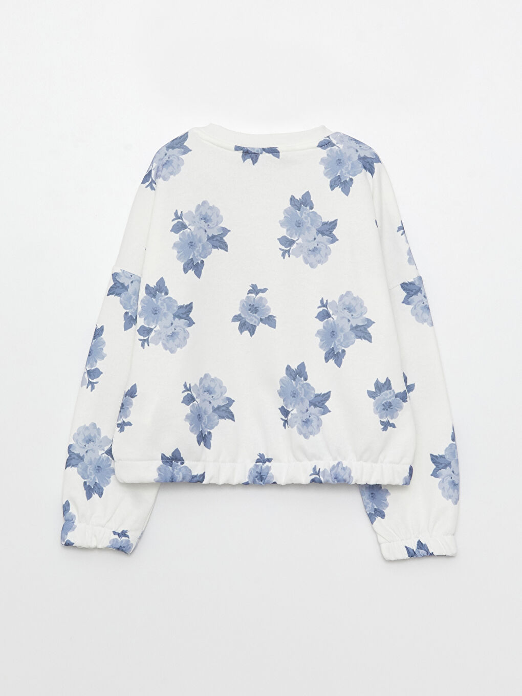 LCW Kids Crew Neck Printed Long Sleeve Girls' Sweatshirt -S36438Z4-LQQ