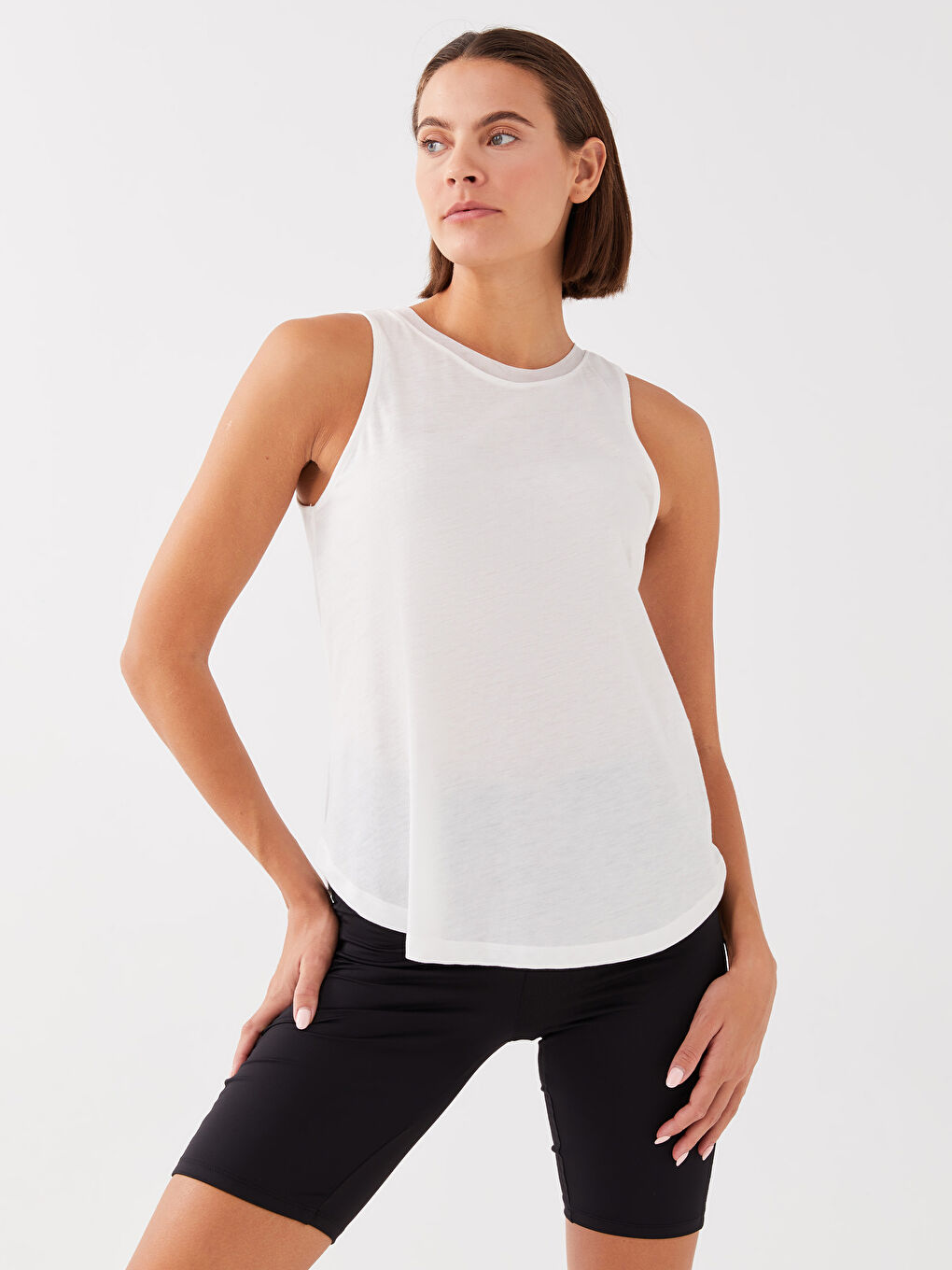 Maiou Sportiv pentru Femei cu Guler Rotund și Bretele-2