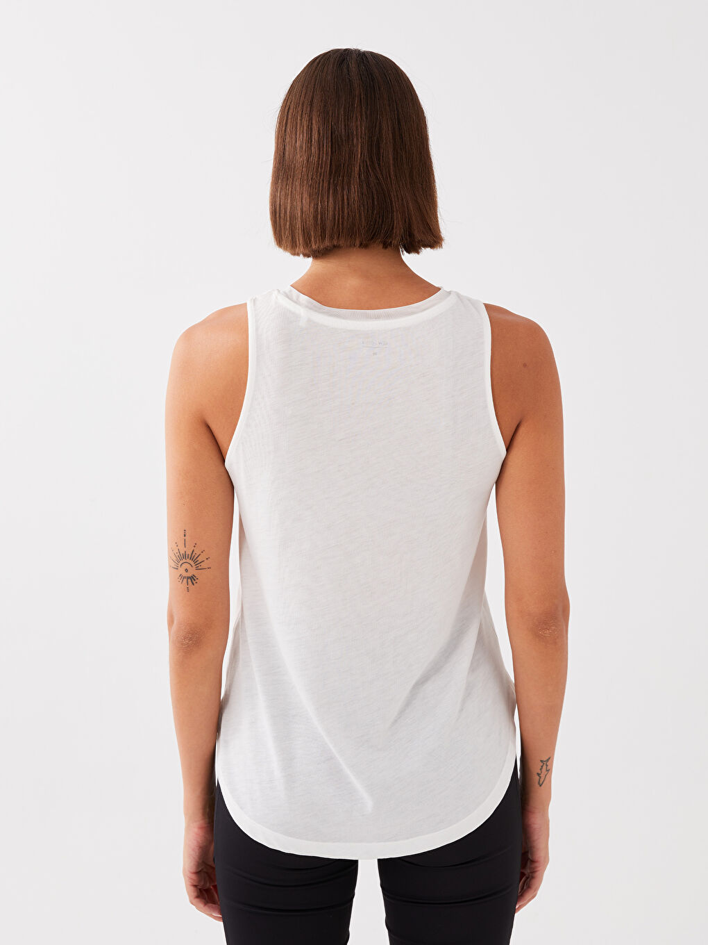 Maiou Sportiv pentru Femei cu Guler Rotund și Bretele-5