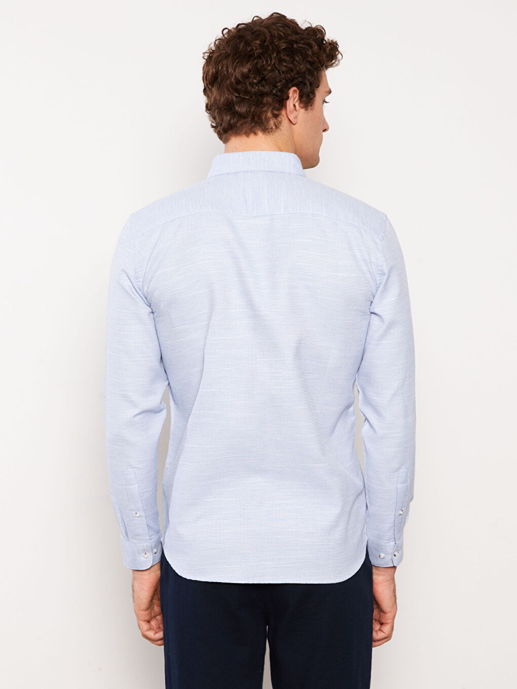 Muška košulja dugih rukava slim fit od dobby tkanine -S36446Z8-S0S