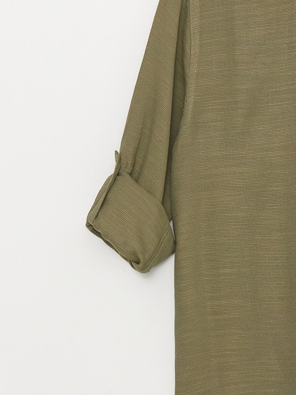 Haki Slim Fit Uzun Kollu Erkek Gömlek-7