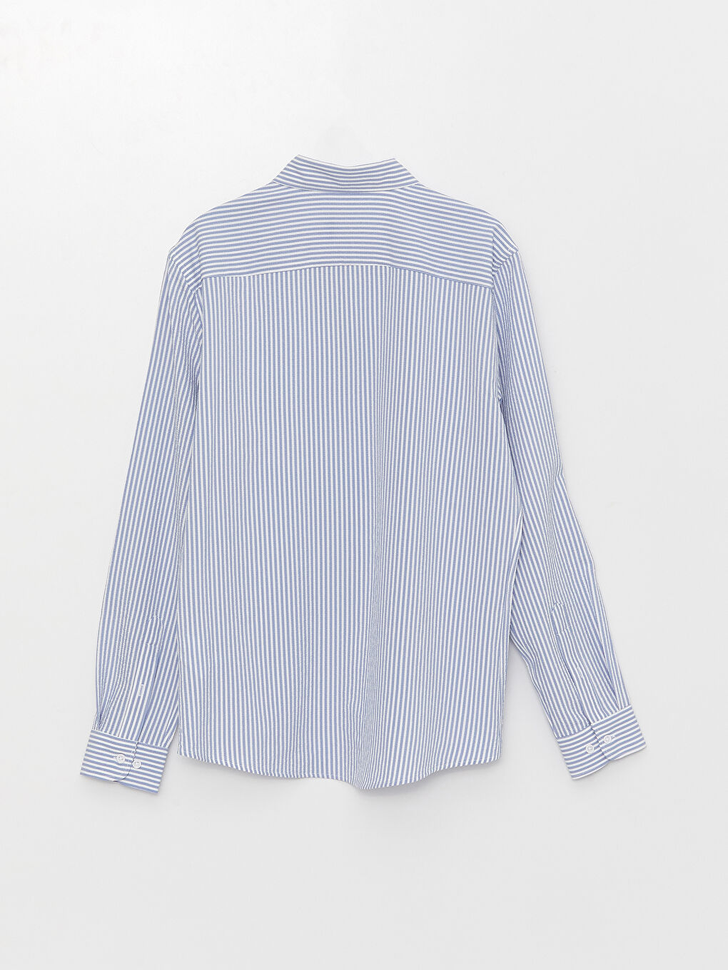 Mavi Slim Fit Uzun Kollu Çizgili Erkek Gömlek-7