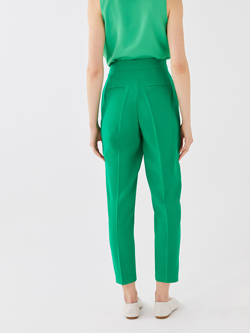 Women's High Waist Slim Fit Straight Trousers -S36454Z8-R32