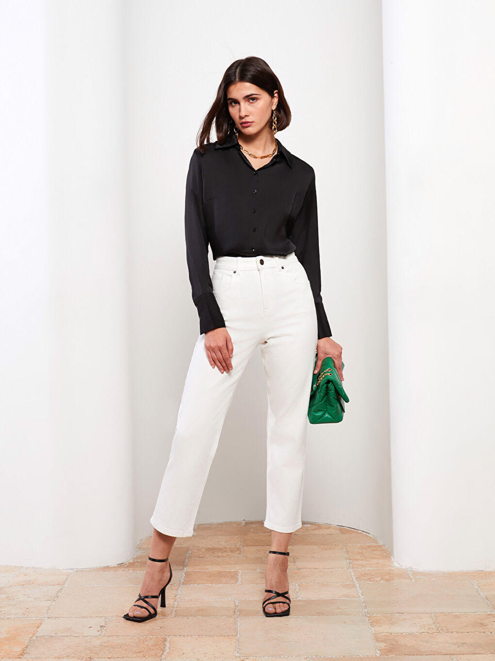 LC Waikiki High Waisted Straight Fit Women's Jeans -S36456Z8-FDH