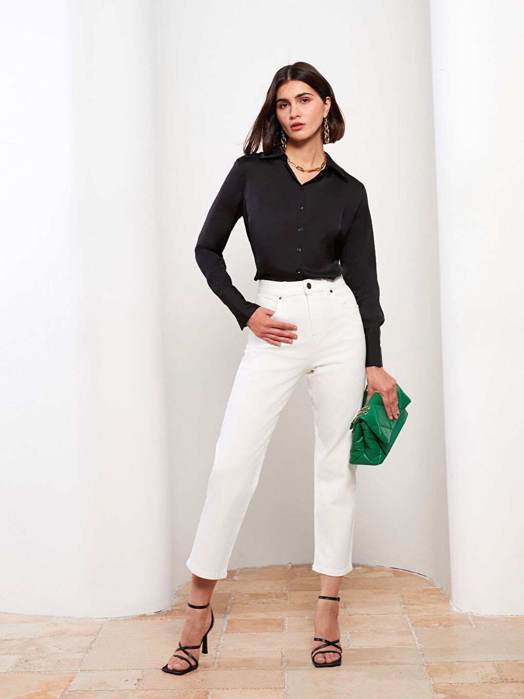 LC Waikiki High Waisted Straight Fit Women's Jeans -S36456Z8-FDH