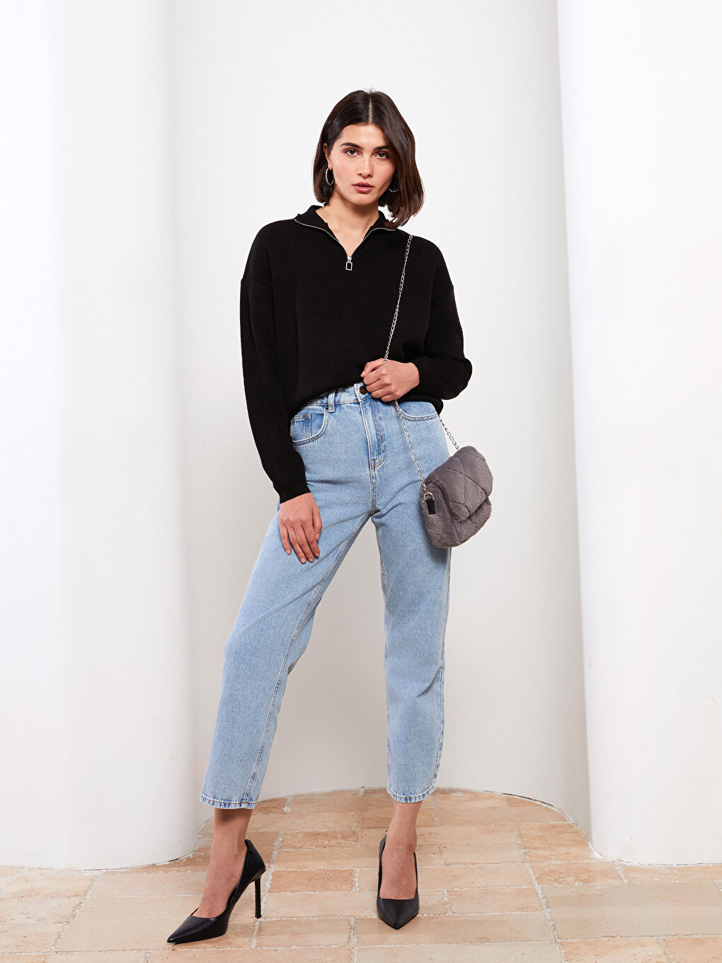 LCW Vision Hoch taillierte Jeans mit geradem Schnitt für Damen -S36457Z8-311