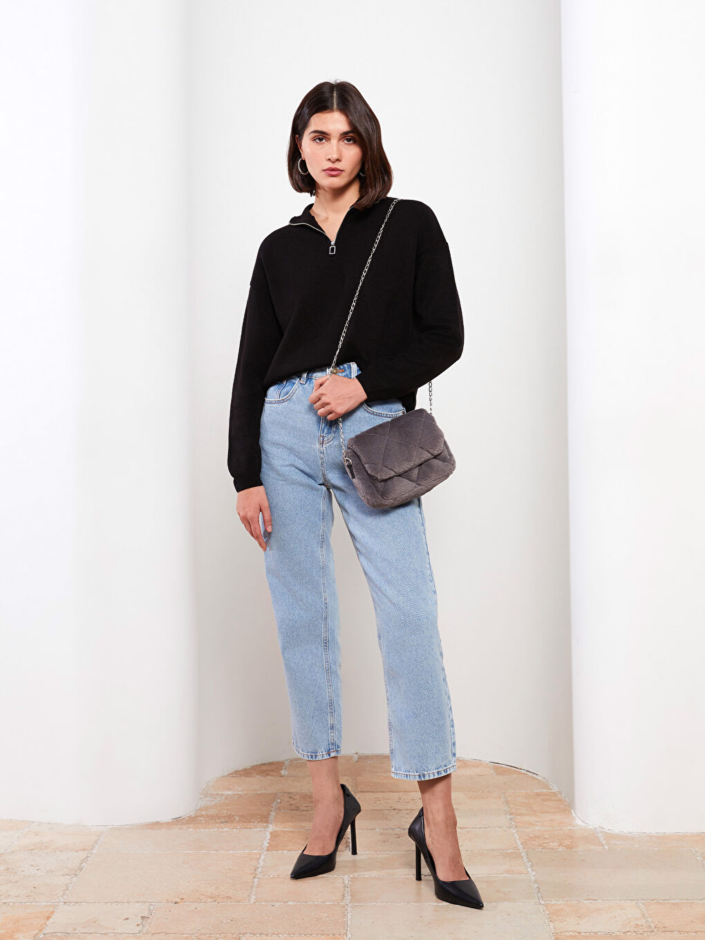 LCW Vision Hoch taillierte Jeans mit geradem Schnitt für Damen -S36457Z8-311
