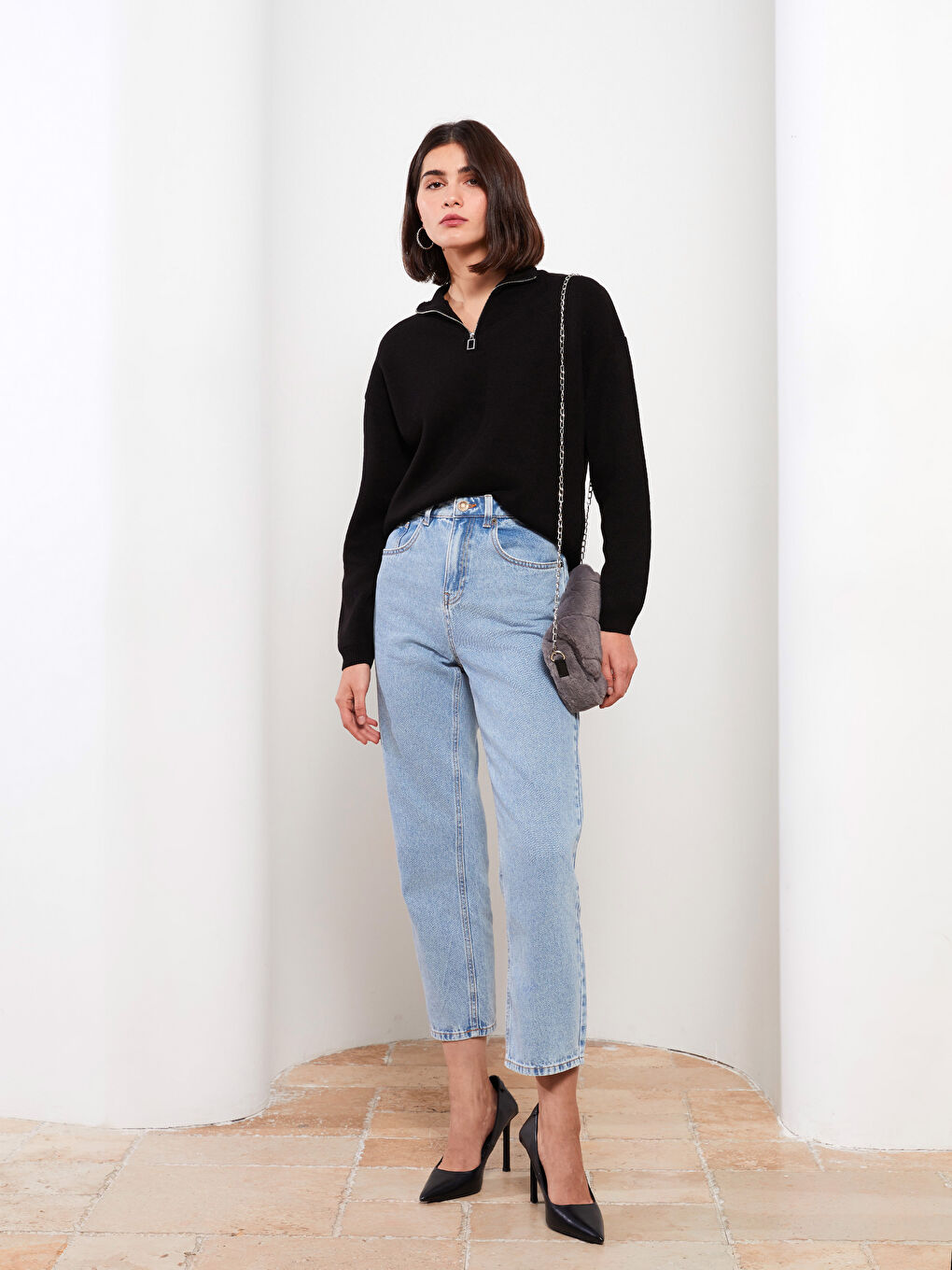 LCW Vision Hoch taillierte Jeans mit geradem Schnitt für Damen -S36457Z8-311