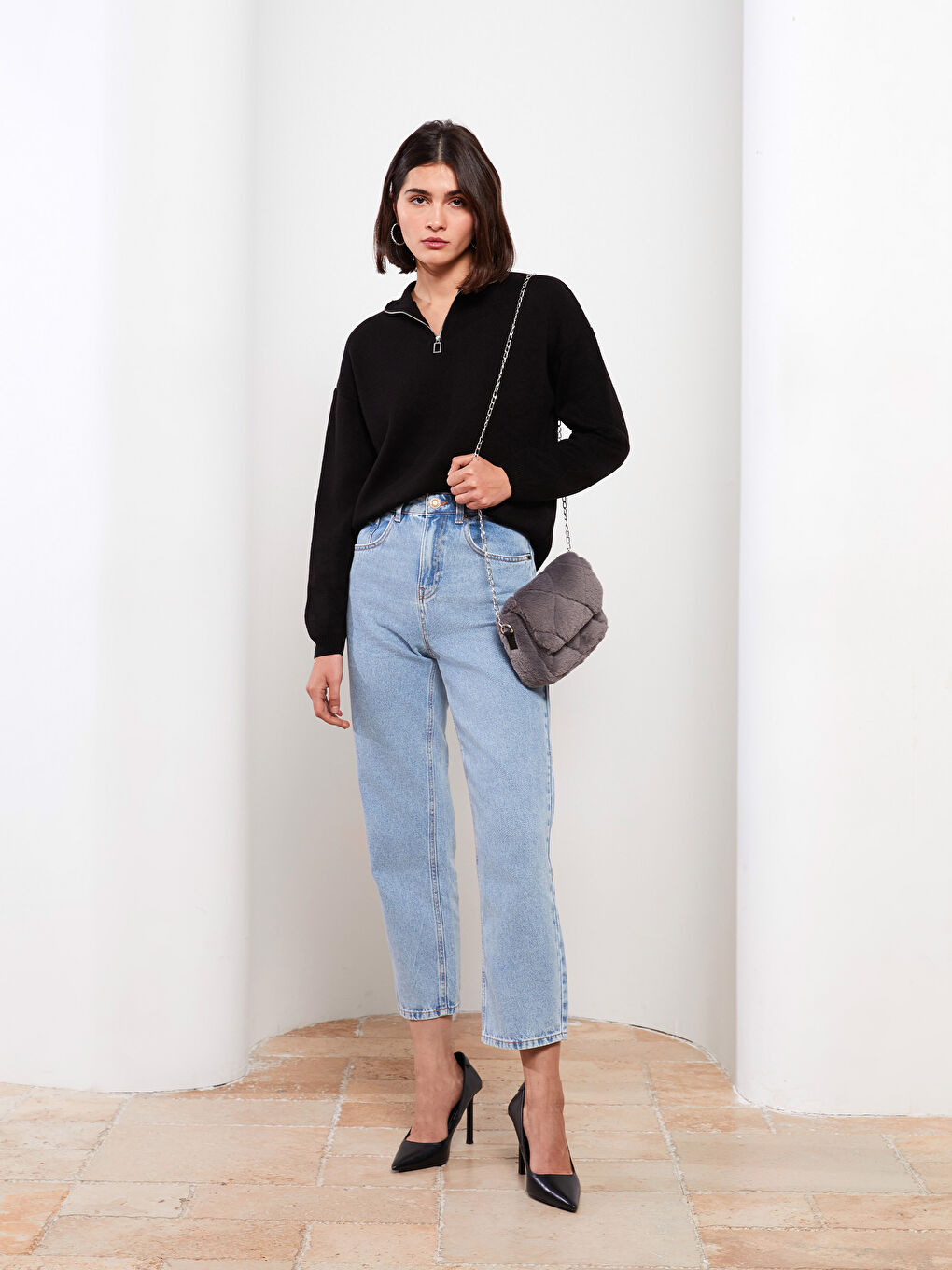 LCW Vision Hoch taillierte Jeans mit geradem Schnitt für Damen -S36457Z8-311