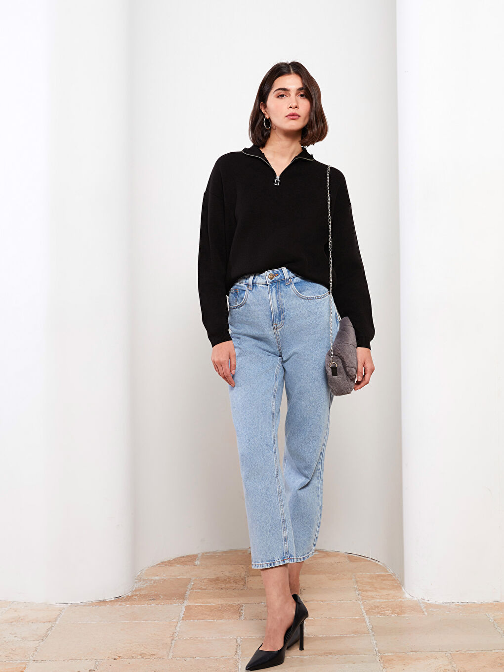 LCW Vision Hoch taillierte Jeans mit geradem Schnitt für Damen -S36457Z8-311