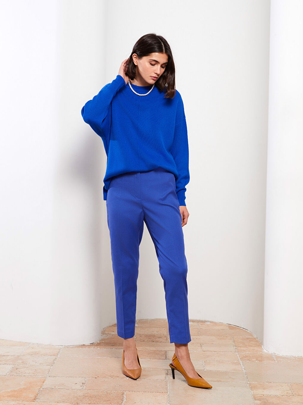 LC Waikiki Ženske pantalone visokog struka, standardnog kroja, jednostavne -S36458Z8-GZ1