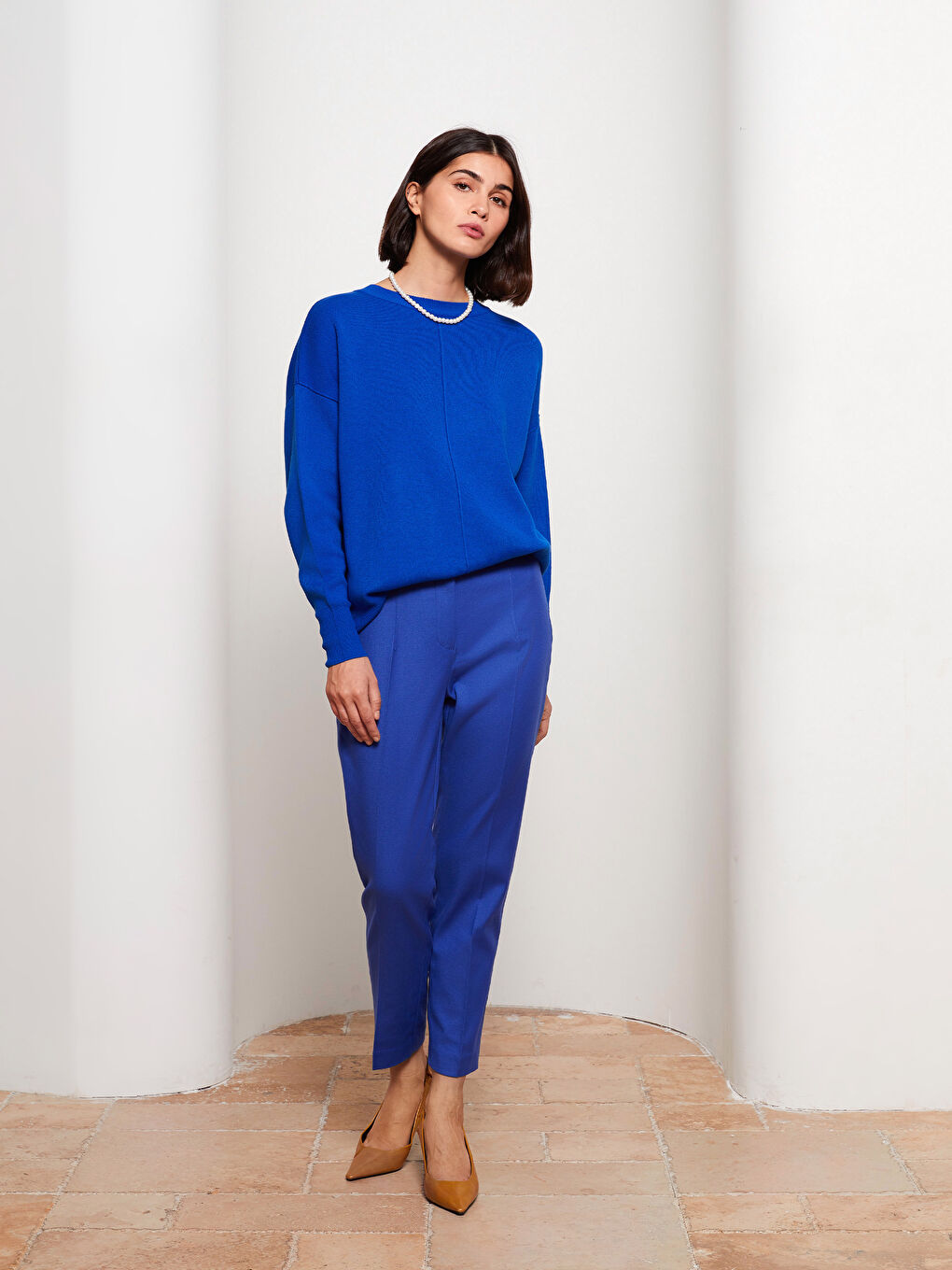 LC Waikiki Ženske pantalone visokog struka, standardnog kroja, jednostavne -S36458Z8-GZ1