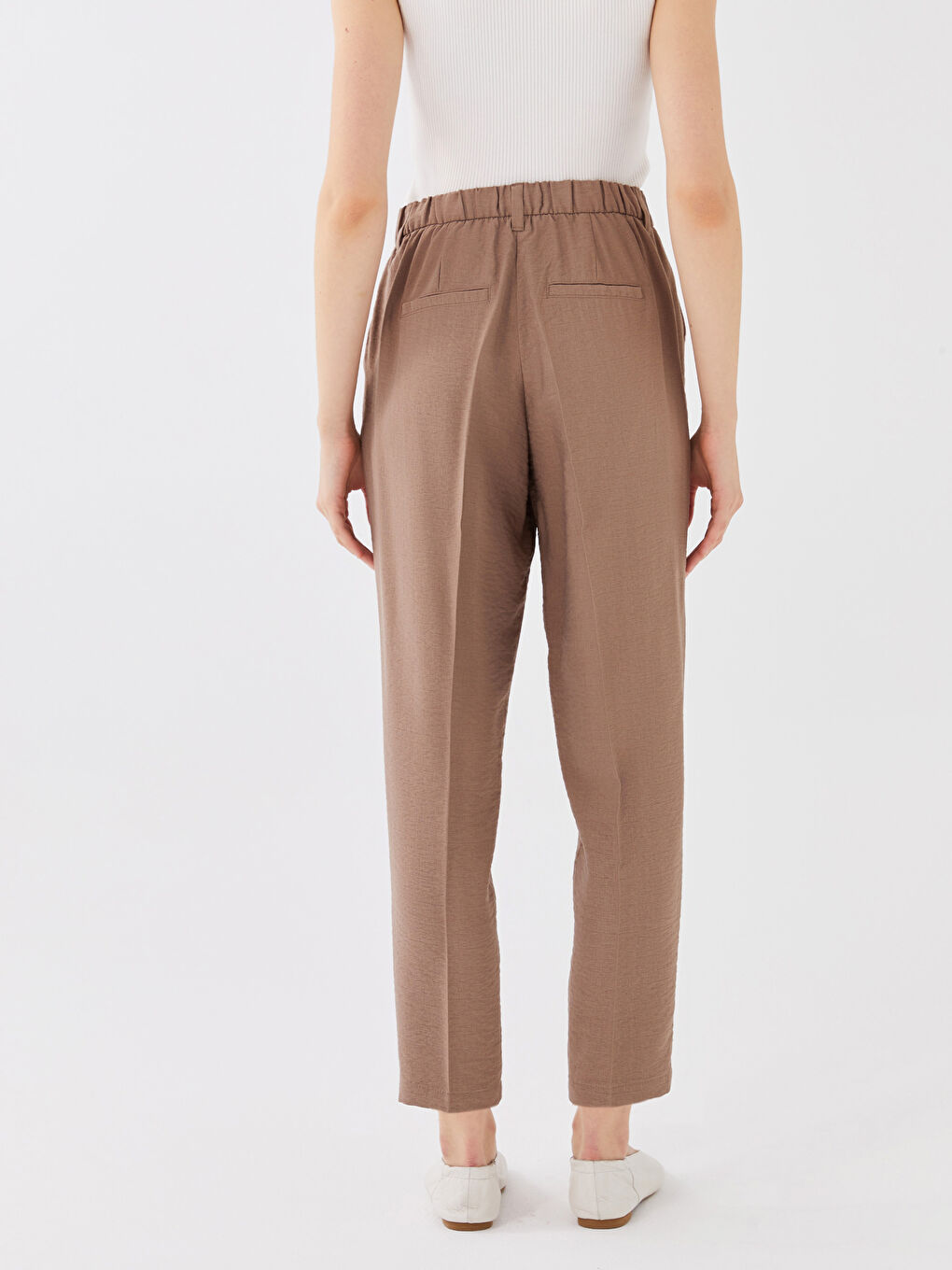 High Waist Comfortable Fit Women's Carrot Trousers -S36460Z8-QZS