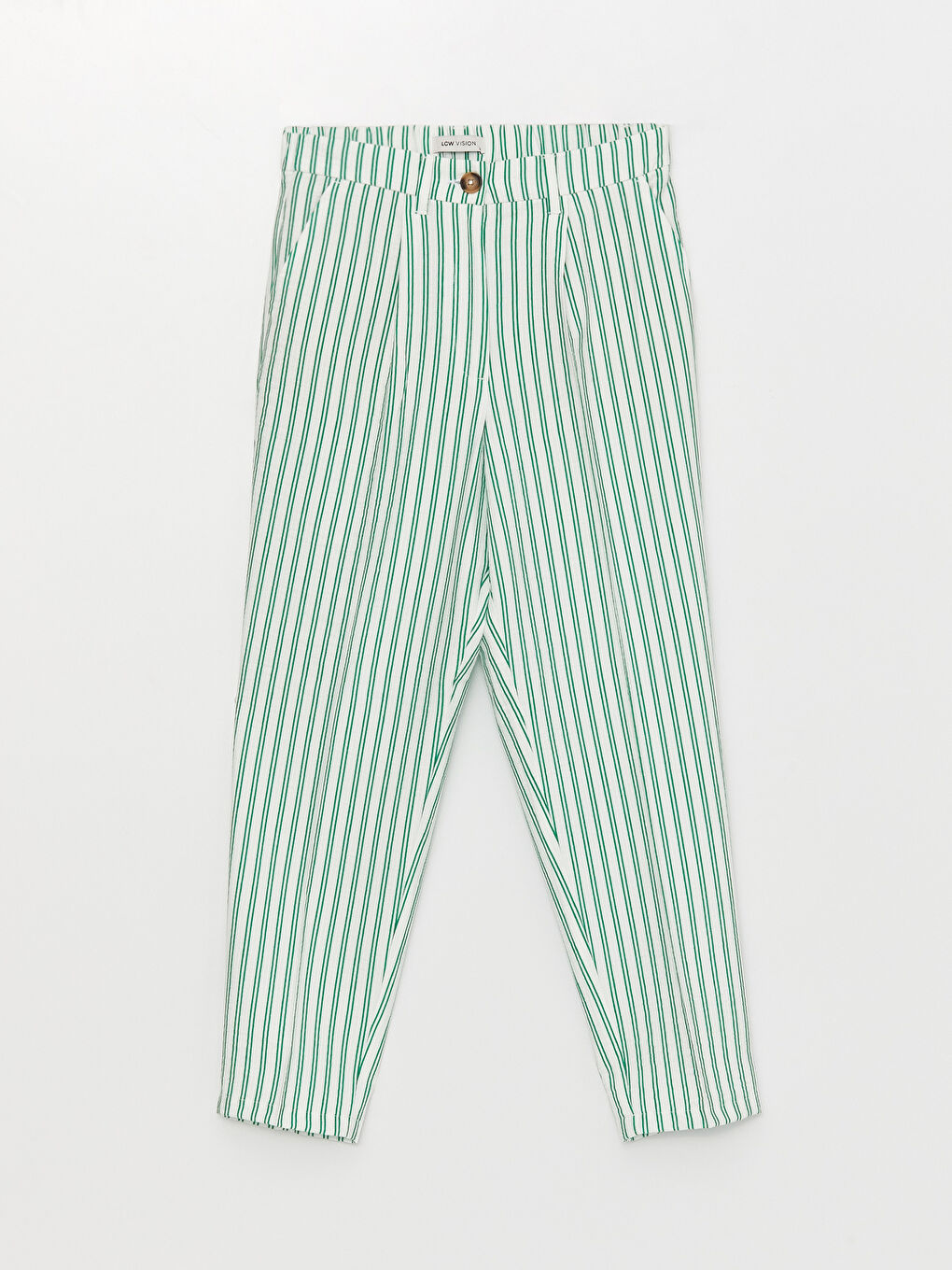 High Waist Casual Fit Striped Women's Trousers -S36463Z8-LFT