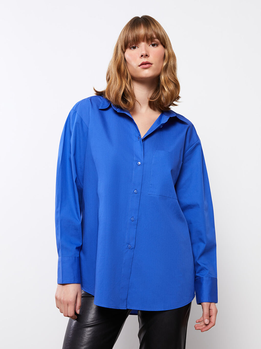 Oversize Poplin Women's Shirt -S36472Z8-GZ1