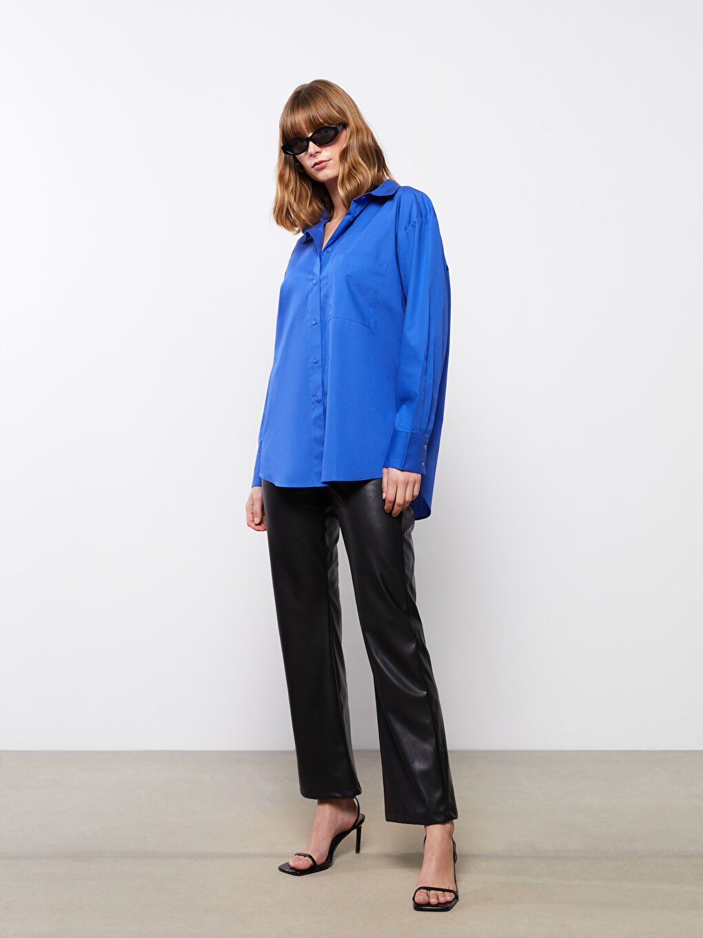 Oversize Poplin Women's Shirt -S36472Z8-GZ1