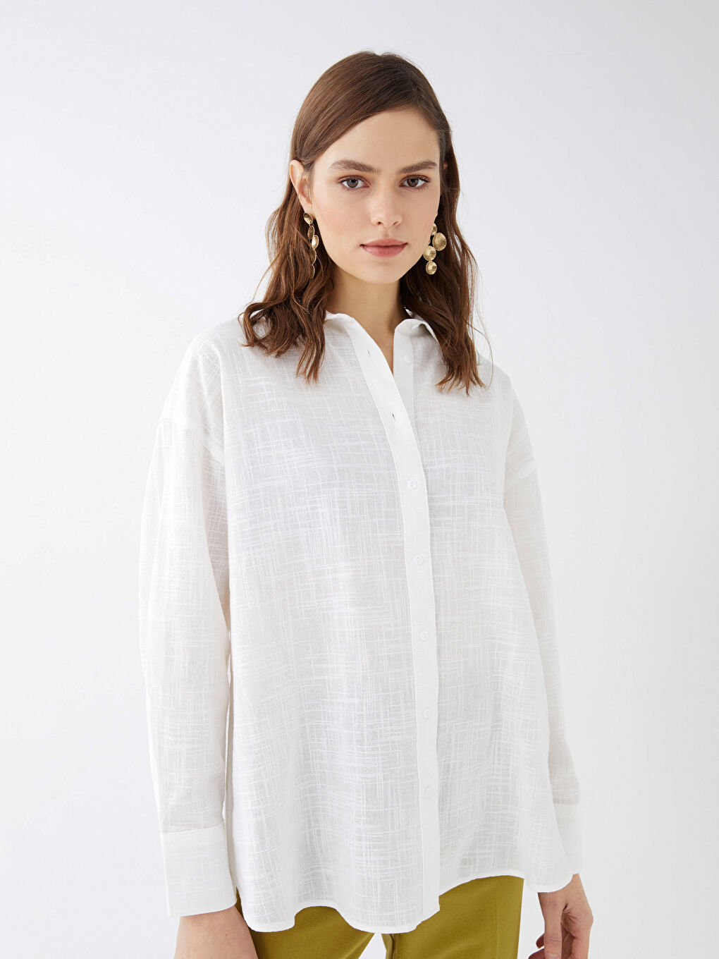 LC Waikiki Buttoned Regular Long Sleeve Women's Shirt -S36474Z8-E5X