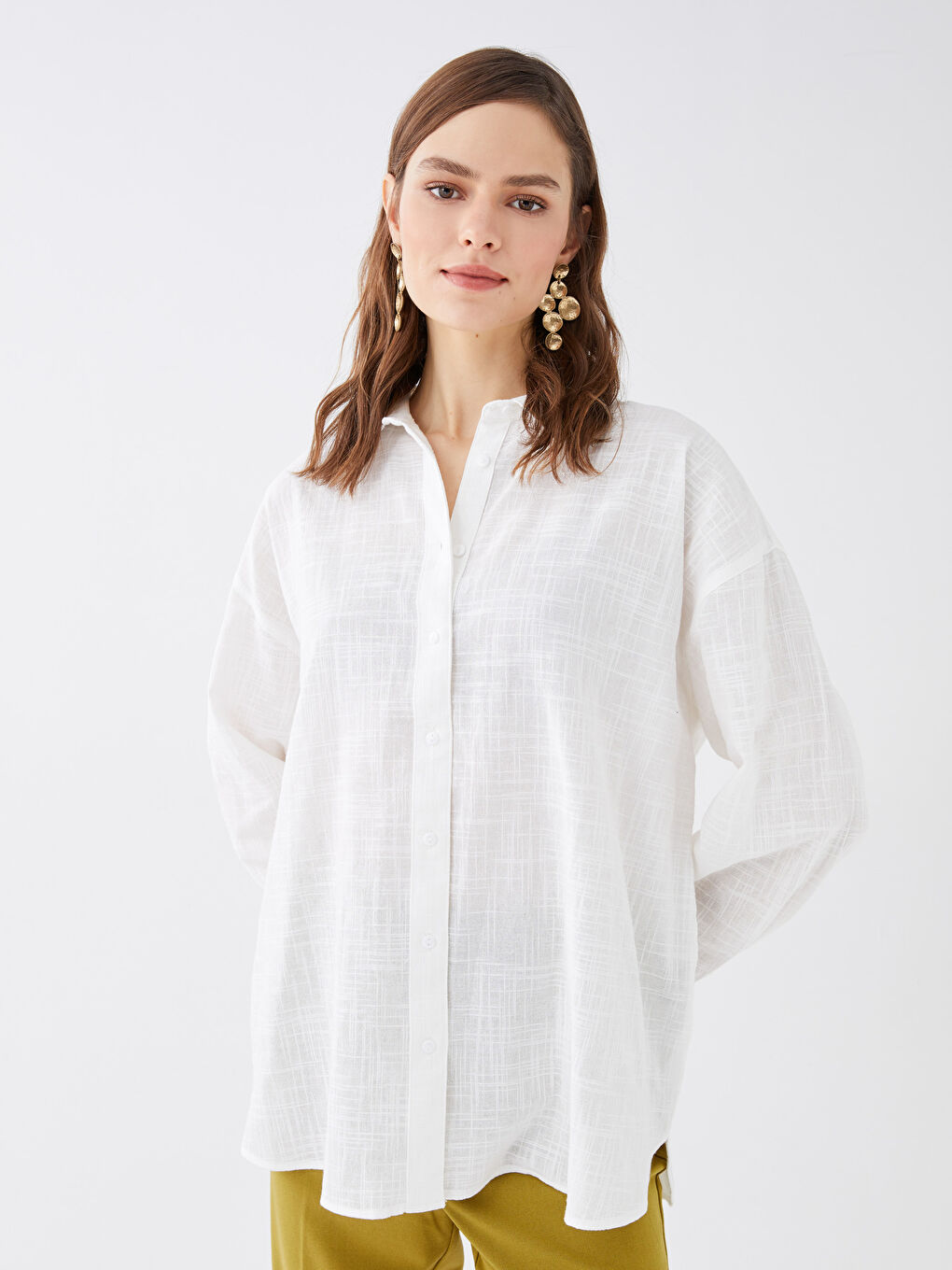 LC Waikiki Buttoned Regular Long Sleeve Women's Shirt -S36474Z8-E5X