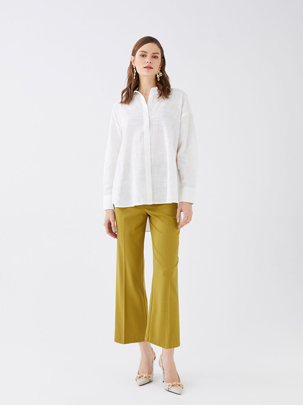 LC Waikiki Buttoned Regular Long Sleeve Women's Shirt -S36474Z8-E5X