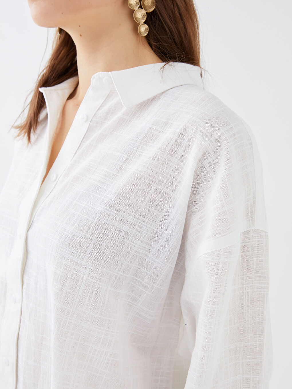 LC Waikiki Buttoned Regular Long Sleeve Women's Shirt -S36474Z8-E5X