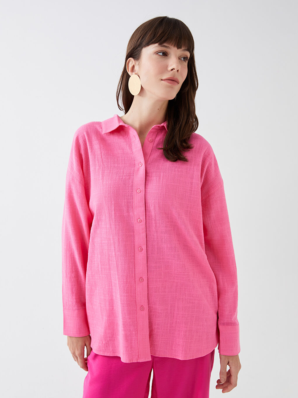 LCW Vision Buttoned Regular Long Sleeve Women's Shirt -S36474Z8-SSE