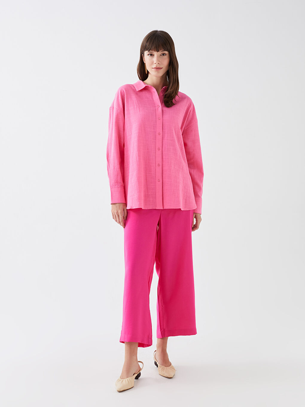 LCW Vision Buttoned Regular Long Sleeve Women's Shirt -S36474Z8-SSE