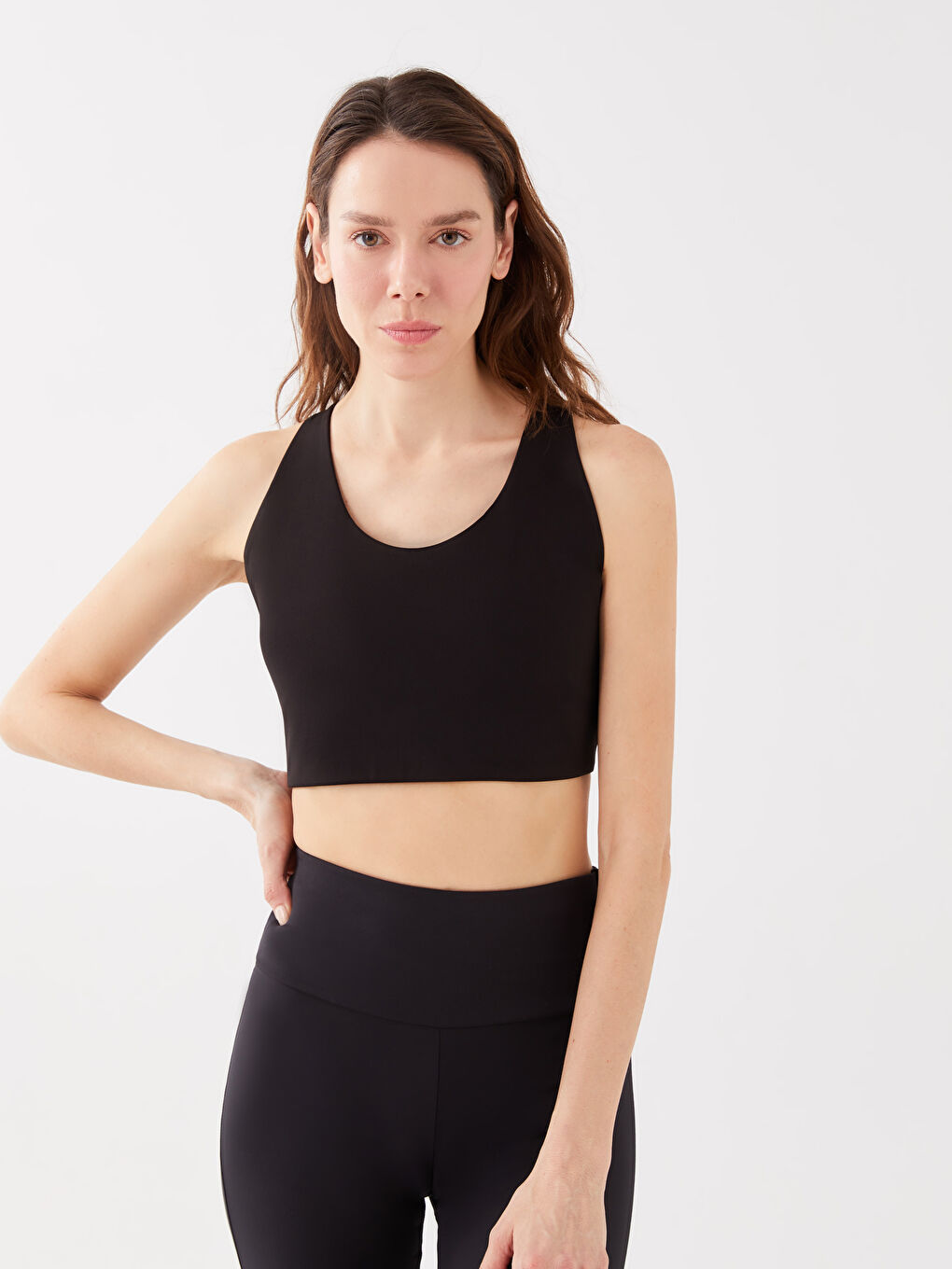 Women's Crew Neck Plain Underwired Bustier -S36481Z8-CVL