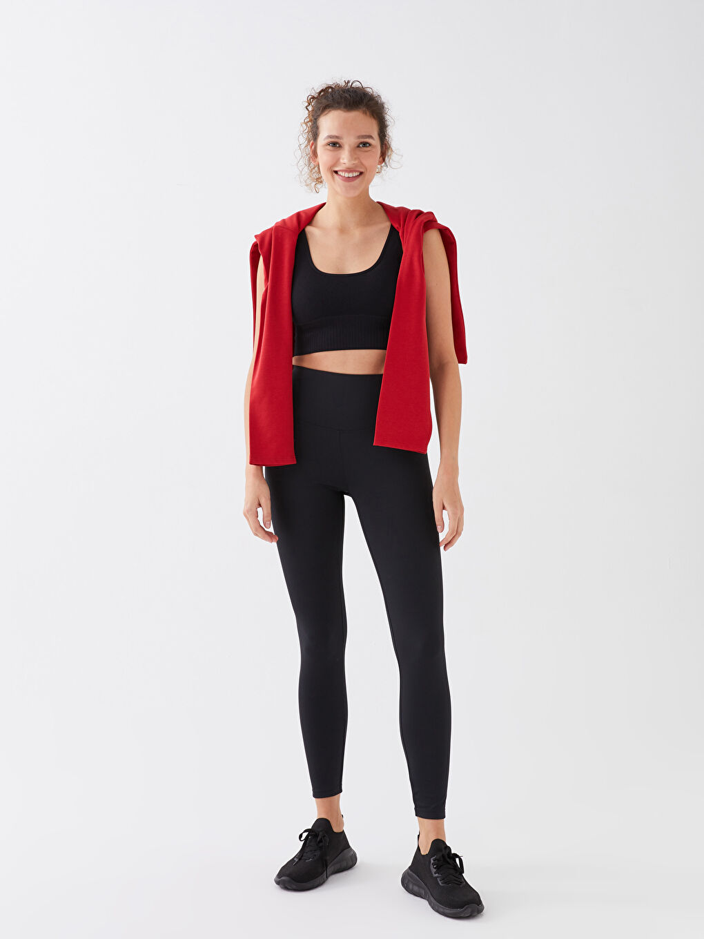 Women's Elasticated Waist Plain Sports Leggings