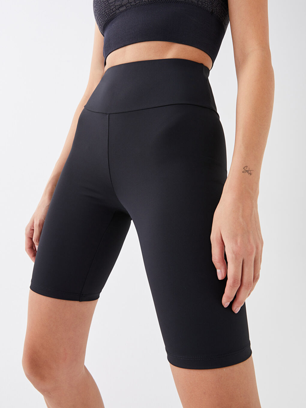 XSIDE ACTIVE Women's Elastic Waist Plain Sports Shorts Leggings -S36493Z8-RQN