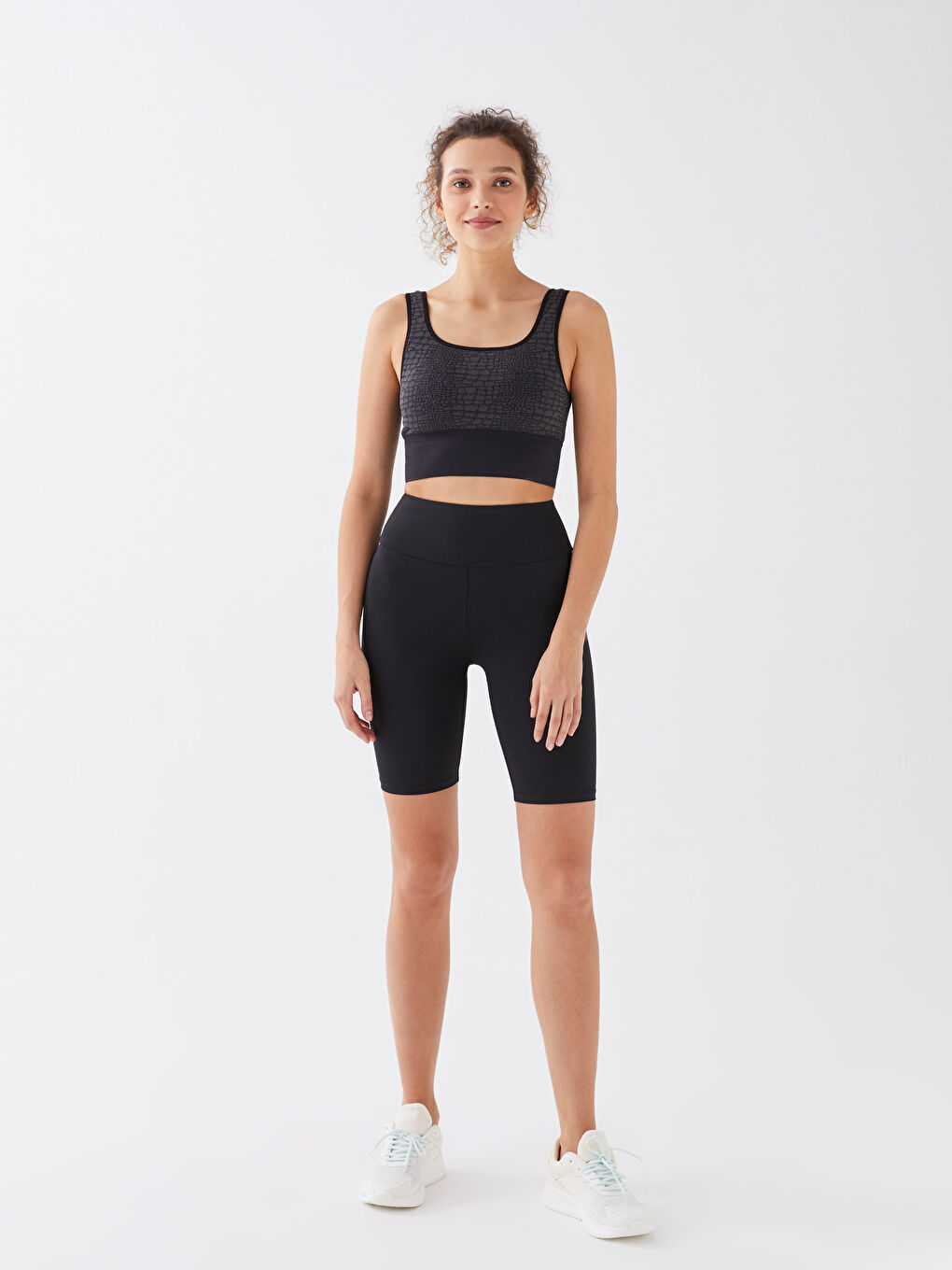 XSIDE ACTIVE Women's Elastic Waist Plain Sports Shorts Leggings -S36493Z8-RQN