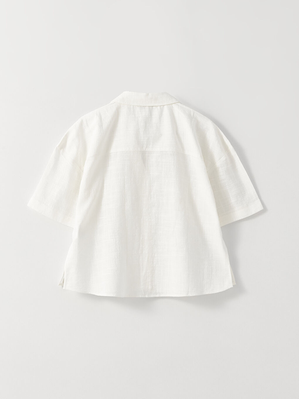 Chemise Coupe Courte à Motifs Manches Courtes pour Femmes-6