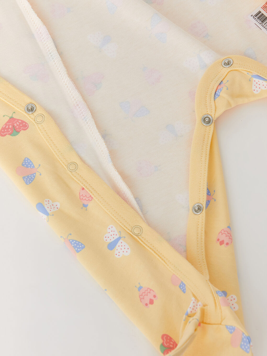 Bisiklet Yaka Uzun Kollu Baskılı Kız Bebek Hastane Çıkış Seti 3'lü-3